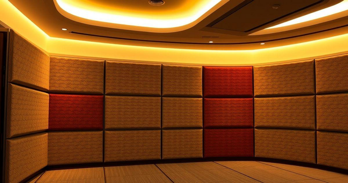 Revestimento acústico não inflamável para segurança e conforto